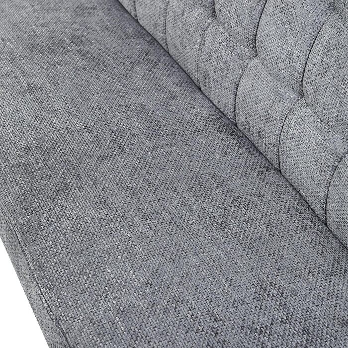 Лавка DUBI Furniture Clara 160 см з пружинною оббивкою Сучасна обідня лавка світло-сірого кольору М&39яка кухонна лавка з оббивкою 15 см та чорно-сірими металевими ніжками 160 см