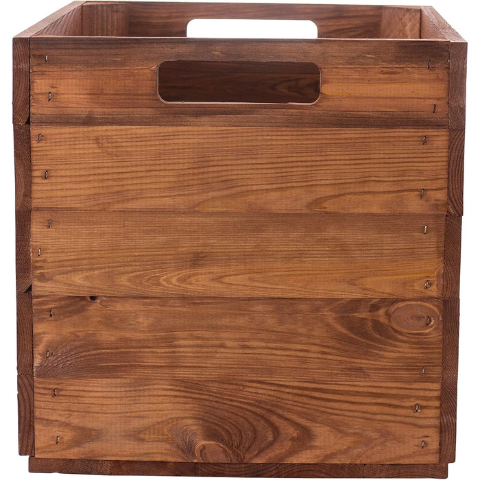 Фруктові ящики онлайн 4 дерев&39яні ящики Kallax у вживаному вигляді з доступом з 2 боків, 32x37,5x32,5 см - для декору, для зберігання на полиці Kallax, 32x37,5x32,5 см, коричневі, 4