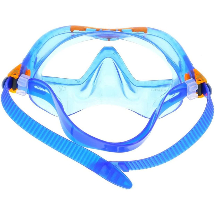 Маска для дайвінгу трубка для дайвінгу, водних видів спорту та снорклінгу для дітей віком від 4 років із захистом від ультрафіолету, один розмір, синій/помаранчевий