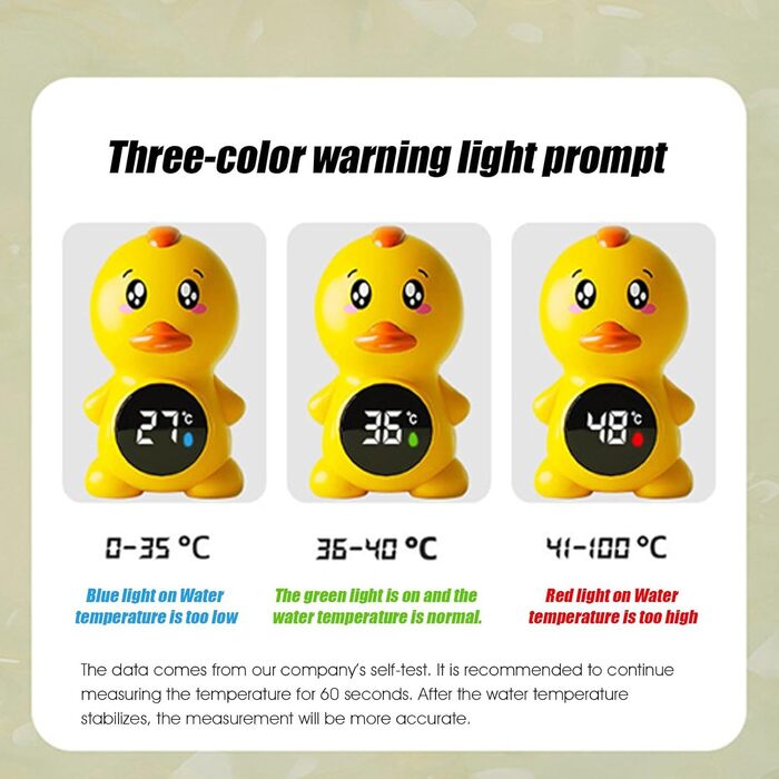 Термометр для ванни для дитини, плаваючий термометр для дитини, з датчиком температури води, точний дисплей температури, плаваючий