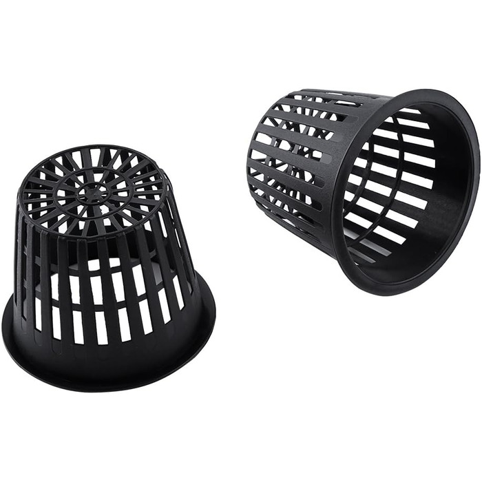 Кошик для рослин, 10 шт. Heavy Duty Mesh Pot Net Cup Basket Hydroponic Plant Grow for Hydroponics (чорний)