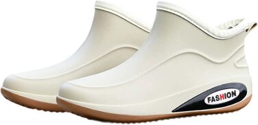 Водне взуття, гумові чоботи, короткі гумові чоботи, для чоловіків та жінок, до щиколотки, зручні, для садівництва, легкі, для катання на човні, кемпінгу, вітрильного спорту, подорожей та походів, бежевий, 39 1/3 EU