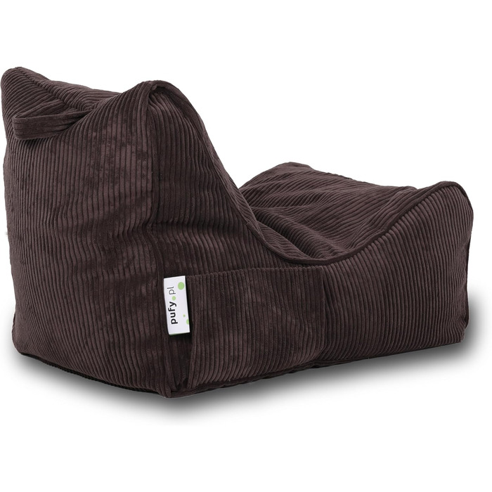 Крісло-мішок для вітальні - Оксамитовий пуф - М&39який пуф-мішок з кишенею та ручкою, м&39який - Крісло для відпочинку - В&39язаний табурет - Предмети дому - Віначча 29 розміру темно-коричневий 29 розміру