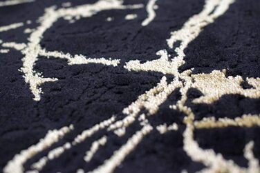 Килим для вітальні сучасний килим для вітальні мармуровий вигляд чорне золото розмір 240 x 340 см