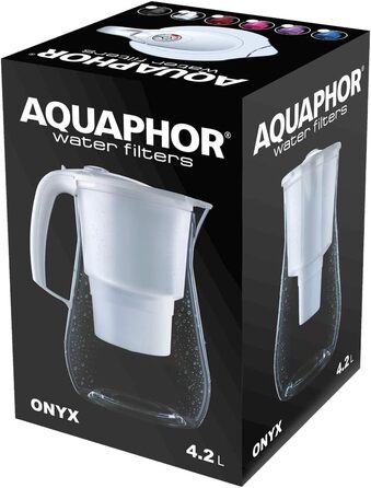 Фільтр для води Aquaphor Onyx, 4,2 л, з магнієм для здорового серця, чорний