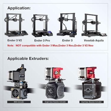 Кронштейн для перетворення на Ender 3 V2, Ender 3 Pro і 3D-принтер Voxelab Aquila, сумісний із BMG Dual Drive & Bowden Extruder &