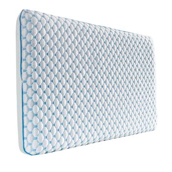 Ультратонка охолоджувальна подушка з піни з ефектом пам&39яті для сну на животі та спині/плоска подушка 2,75 дюйма, подушка для сну на животі, тканинний чохол, який можна прати, ортопедична подушка 40x60 для сну, 2,75&39H ультратонка (стандартна), синьо-б