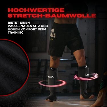 Щитки для гомілок LNX &39Performance Pro&39 для бойових мистецтв Муай Тай, ММА, розмір M (середній)