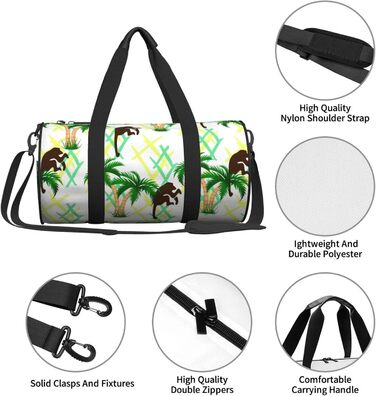 Сумка-дорожня жіноча, складана, велика, з малюнком пальм та мавп, для ночівлі, сумка на плече, спортивна сумка