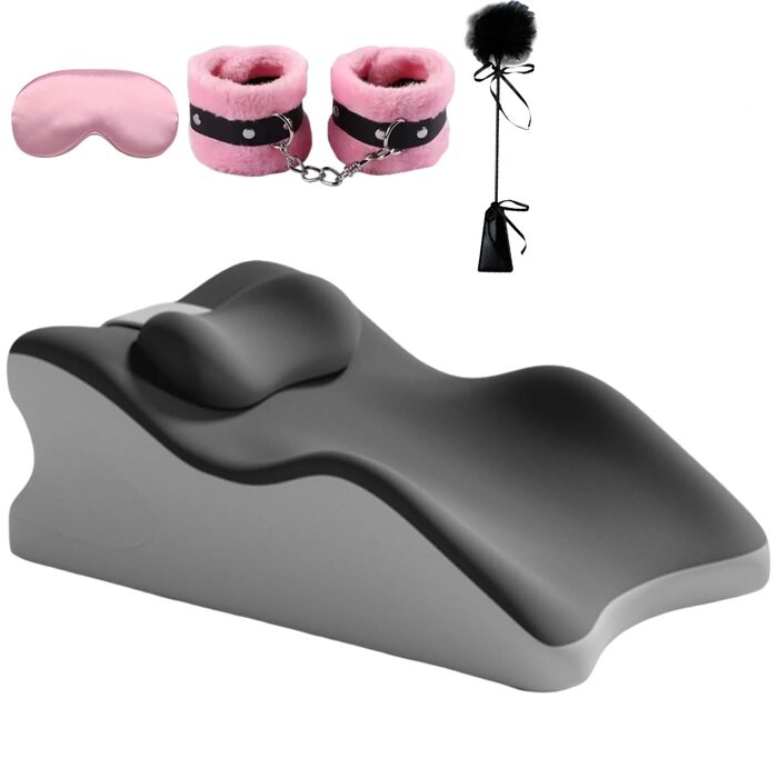 Подушка Liborah, покращена багатофункціональна подушка для 27 з пандусом, кілька положень забезпечують підтримку та розслаблення спини (сіра)