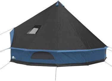 Ваш GEAR Намет Ravello - намет Tipi у 2 розмірах для 4-8 осіб, сімейний намет діаметром 400 см або 500 см, кемпінговий намет з водяним стовпом 5000 мм, захистом від UV 50, вшитим підлоговим покриттям, захистом від комах. Ravello 400 Ø 4 x 2,5 м 4 - 6 осіб