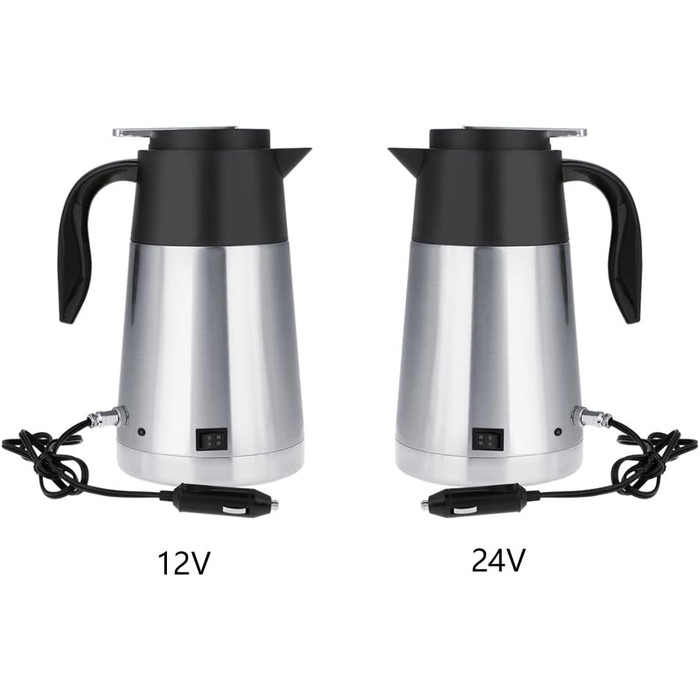 Портативний чайник з нержавіючої сталі для автомобілів, вантажівок, подорожей Чайник з підігрівом води, чашка для швидкого кип'яті