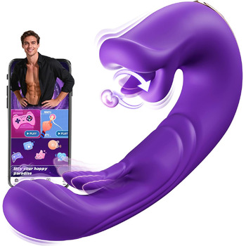 Набір вібраторів AI-Sync для жінок, вібратор-фалоімітатор, секс-іграшка для жінок з 5 режимами облизування язика, 5 режимів тріпотіння, 5 режимів вібрації, вібрація для жінок, набір секс-іграшок для жінок, вібратор, стимулятор клітора