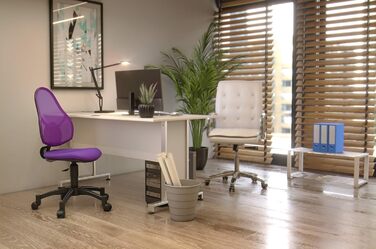 Офісне крісло, стілець для роботи для дітей та підлітків, тканинна оббивка, фіолетовий, один розмір