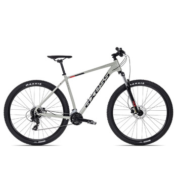 Гірський велосипед Axess Brash MTB Hardtail 16-швидкісна передача Гідравлічні дискові гальма, сірий, 21 дюйм