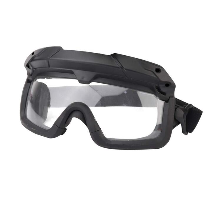 Шолом WLXW Fast Airsoft з 3D розділеними окулярами та тактичною маскою, два режими носіння (голова та шолом), підходить для пейнтбольної зброї, захисних окулярів для ігор на відкритому повітрі, чорного кольору