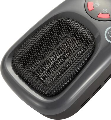 Міні-вентилятор Balderia SH500 - керамічний нагрівач потужністю 500 Вт для підключення до мережі, площа обігріву до 20 м, регульований термостат 1530 C, таймер до 12 годин, захист від перегріву, пульт дистанційного керування, компактний