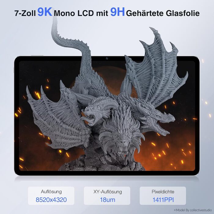 Принтер, полімерний 3D-принтер із монохромним РК-дисплеєм 9K, підключенням до Wi-Fi, простим вирівнюванням, плівкою ACF Release Li