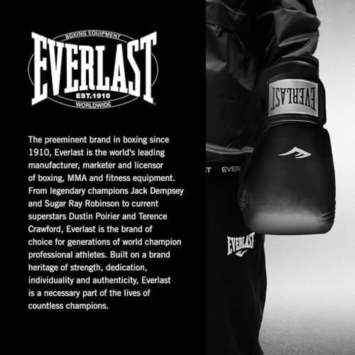 Боксерські рукавички Everlast Prostyle 2, боксерські рукавички для мішків, для роботи з рукавичками та фітнес-занять, система кріплення на липучці, шнур для захоплення, сітчаста долоня з половиною сітки та тришарова підкладка - автентичне спорядження Ever