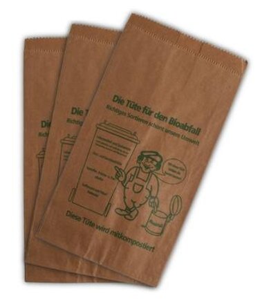 Коричневих паперових компостованих пакетів для сміття, 9,5 л, компостовані пакети для сміття, пакети для сміття, пакети для органічних відходів, 20 16 x 36 см, 400