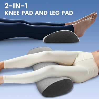 Ергономічна подушка для ніг/валик для колін для сну, подушка для ніг з піни з ефектом пам&39яті для підняття ніг, подушка для підняття ніг з пральним, дихаючим, гіпоалергенним чохлом