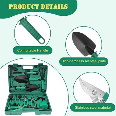 Набір садових інструментів з 13 предметів для бонсай інструменти для копання, садові рукавички, для догляду за рослинами, обрізки, стартовий набір інструментів для початківців у бонсай