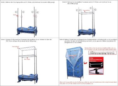 Тканинна шафа, міцна, тканинна розкладна шафа для спальні з рейкою для одягу та полицями, гардеробна шафа з вішалкою для одягу, 84x46x173 см, сіра смужка.