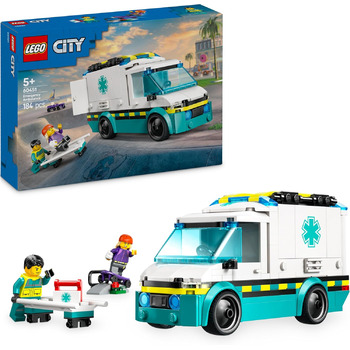 Конструктор LEGO City Ambulance Toy 60451, 184 деталі, іграшкова швидка допомога
