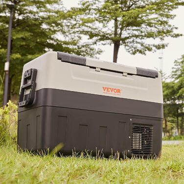 Кемпінговий холодильник VEVOR 45 л Cool Box, 12/24 В рухома електрична морозильна камера 2 в 1 з двома зонами, автомобільний компр