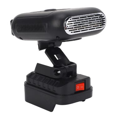 Портативний обігрівач на батарейках з 2 температурними режимами для кемпінгу, автоофісу, поворотом на 90, 2 USB-портами, сумісний з батарейками BL1830, BL1850, BL1840, BL1845 (батарейки не входять до комплекту)