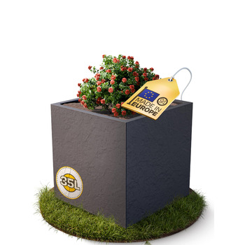 Квітковий горщик Ondis24, Vulkan 40 з резервуаром для води, зимостійкий (антрацит)