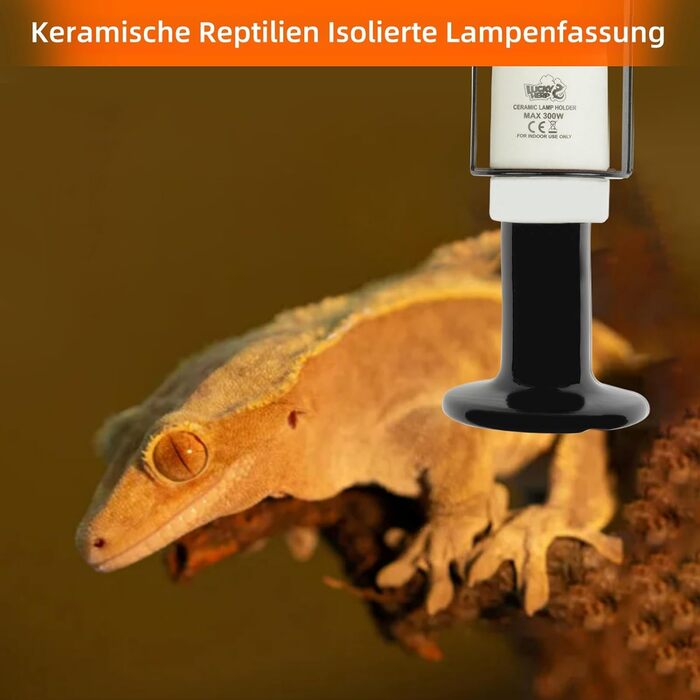 Патрон для лампи нагріву для рептилій LUCKY HERP з керамічним покриттям, патрон E27 для лампи нагріву для тераріуму, 2 шт. керамічна головка лампи для рептилій для лампи тераріуму, черепахи, бородатої агами