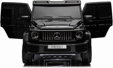 Дитячий електромобіль 4х4 12V 2-місний Mercedes AMG G63 G Class, чорний, MP3 плеєр з USB/AUX входом, акумулятор 12V14Ah, підвіска