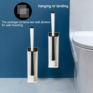 Набір одноразових щіток для туалету AnMelon з настінним кріпленням - Одноразова система очищення туалету з 16 змінними насадками д