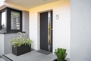 Квітковий горщик Ondis24, Кашпо під бетон Caro, XXL Кашпо на колесах Виготовлено зі 100 переробленого пластику, Велике вуличне кашпо (Антрацит, 80 см) Антрацит 80 см