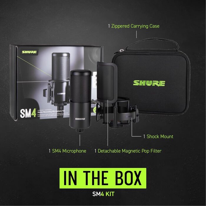 Набір для запису Shure SM4 студійний конденсаторний мікрофон з XLR