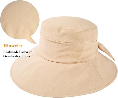 Жіночий капелюх Comhats з широкими полями, захист від сонця UPF 50, складний, літній пляжний капелюх, бавовна/льон 69045Хакі L