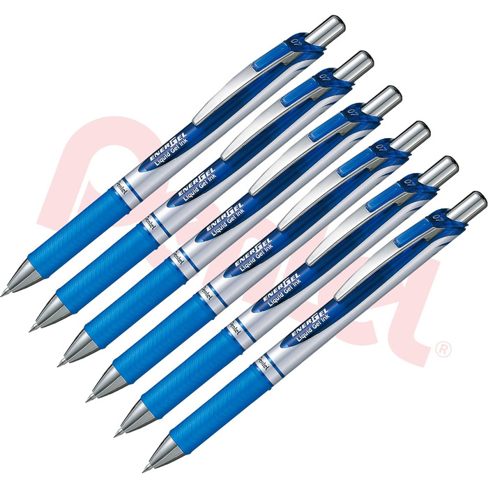 Ручка Pentel Gel Rollerball EnerGel з притискним механізмом, 6 шт. , 0,7мм (світло-блакитна, в упаковці 6 шт. )