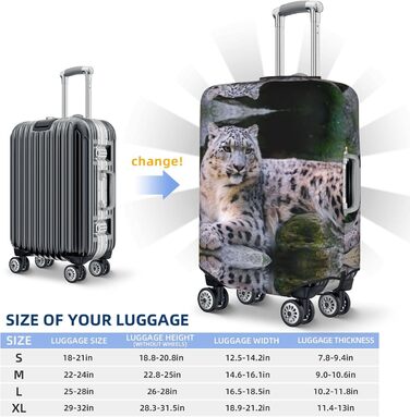 Чохол для валізи Schneeleopard, міцний захист для багажу розміром 45.7-81.3 см, чорний, великий розмір