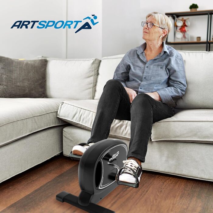 Педальний тренажер Juskys Sportivo - тихий домашній тренажер, фітнес-обладнання, для людей похилого віку, тренажер для рук, тренажер для ніг, міні-велотренажер для дому