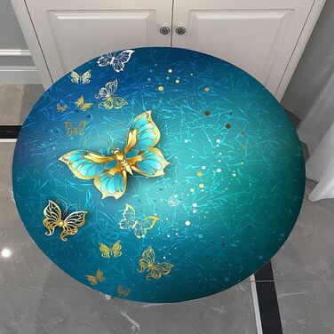 Скатертина миється кругла 90 см, еластичні зовнішні скатертини водовідштовхувальні водовідштовхувальні скатертини з ефектом лотоса