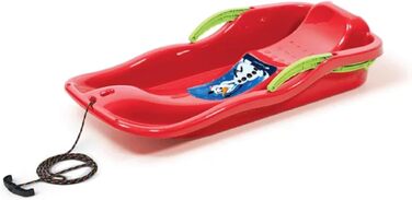 Санки Prosperplast Race Bob, кермові, з ручним гальмом, червоні