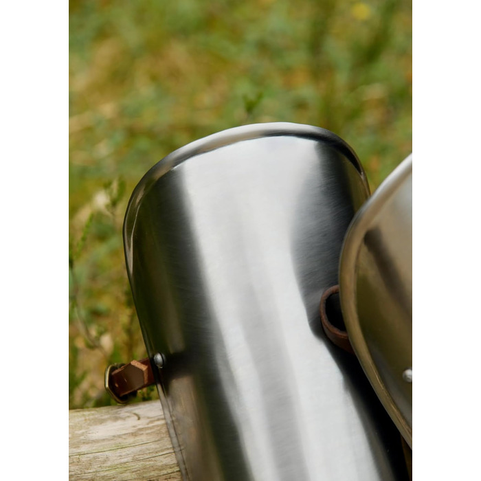 Бойовий торговець - Наголенники, пара, сталь 2 мм - Ножні трубки - середньовіччя, LARP