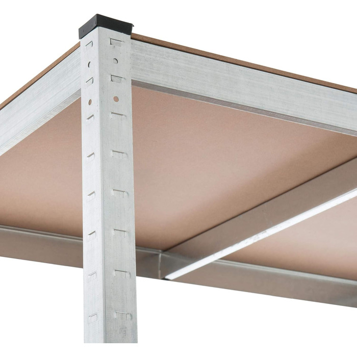 Стелаж ESTEXO, стелажі для зберігання, 21 модель на вибір, надміцні стелажі, стелажі для підвалу, стелажі для майстерні, стелажі для робочого столу, гаражні стелажі (оцинковані / 200x100x50см / 875кг)