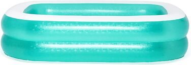 Сімейний басейн Bestway 20115051 см Прямокутний надувний дитячий басейн Для дітей та сімей Міцна конструкція з 2 кільцями Ідеально підходить для саду та патіо Прямокутний басейн