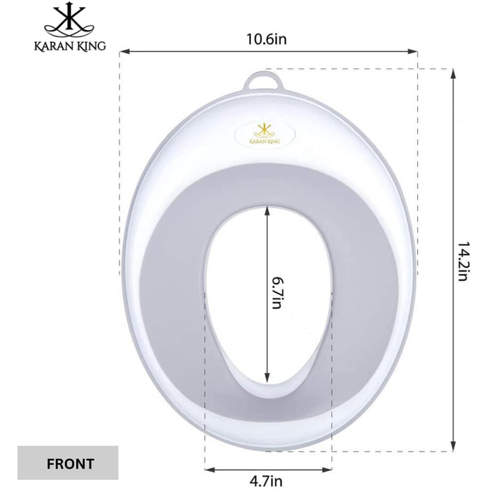 Неслизька, портативна та стильна сіра накидка на сидіння для привчання до горщика (найкраще сидіння для горщика для малюків, зручн
