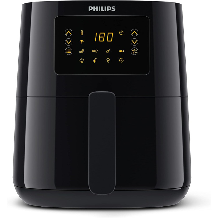 Мультипіч Philips серії 5000, розмір L, 4,1 л (0,8 кг), функції приготування 13-в-1, підключення до Wi-Fi, на 90 менше жиру завдяки технології Rapid Air, додаток HomeID, сумісний з Alexa (HD9255/90)
