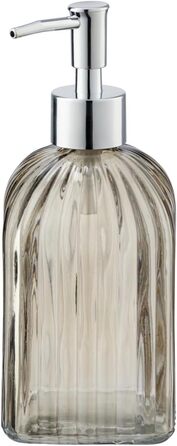 Дозатор для рідкого мила WENKO Vetro Brown, багаторазовий дозатор для мила зі справжнього скла на приблизно 520 мл рідкого мила, к