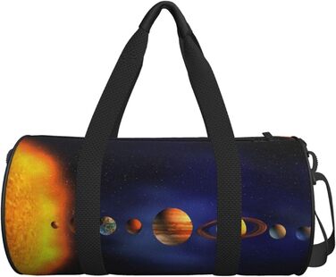Сумка-мішок для подорожей та спорту Сонячна система велика дорожня сумка для чоловіків та жінок, ідеальна для тренувань, вихідних та коротких поїздок.