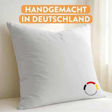 Комплект з 2 шт. - Готельні подушки, ультрам&39яка суміш пера та пуху (90 пера, 10 пуху), зроблено в Німеччині, сертифіковано Oeko-TEX, універсальне призначення, підходить для цілорічного використання, 80x80 -